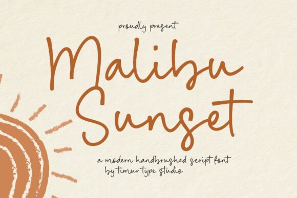 Malibu Sunset: The Handbrushed Script That Captures Coastal Living