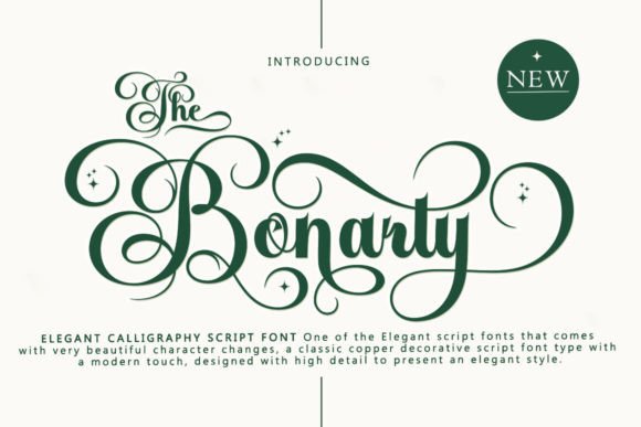 The Bonarty: Elevating Your Designs with Elegant Script Typography